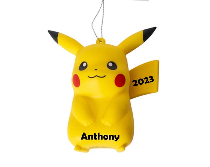 Personalized Pokemon Pikachu Ornament. Ornament for Gamer - Etsy