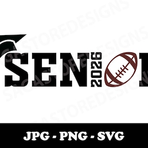 Senior football 2026 jpg, png, svg. Graduation svg