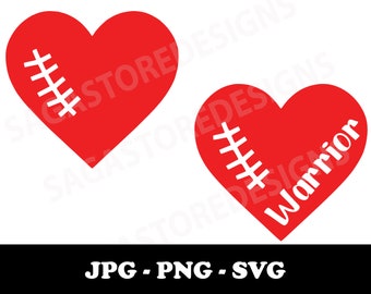 Heart Warrior png, jpg, svg. CHD awareness