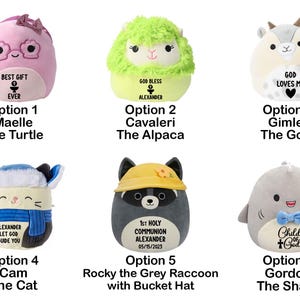 First Holy Communion plush. Personalized squishmallows. First Holy Communion gifts Bild 1