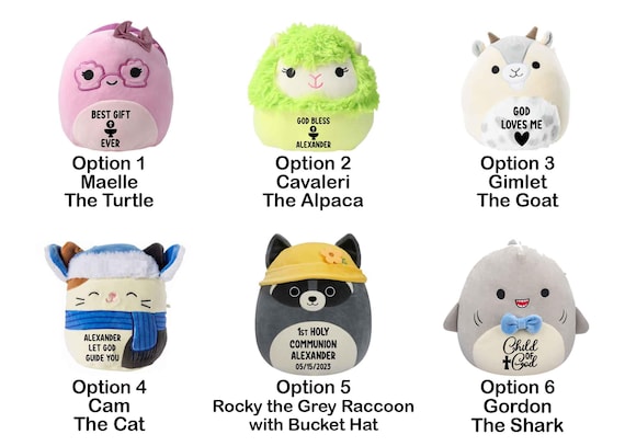 First Holy Communion plush. Personalized squishmallows. First Holy Communion gifts
