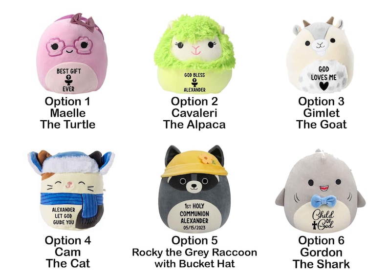 First Holy Communion plush. Personalized squishmallows. First Holy Communion gifts Bild 1