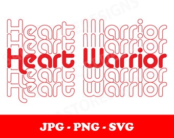 Heart warrior jpg, png, svg