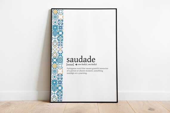 Saudade - Portuguese Word Definition | Greeting Card