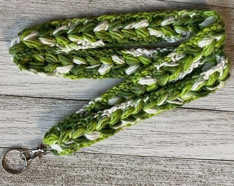 Lime Puff Cotton / Lanyard for Keys /Teacher Lanyard / Teacher Gift / Nurse Gift / Mom Gift