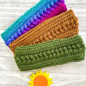 Riptide Ear Warmer/ Headband crochet pattern / Crochet Pattern / Quick and Easy crochet pattern / Ear Warmer Pattern / PDF Crochet Pattern image 3