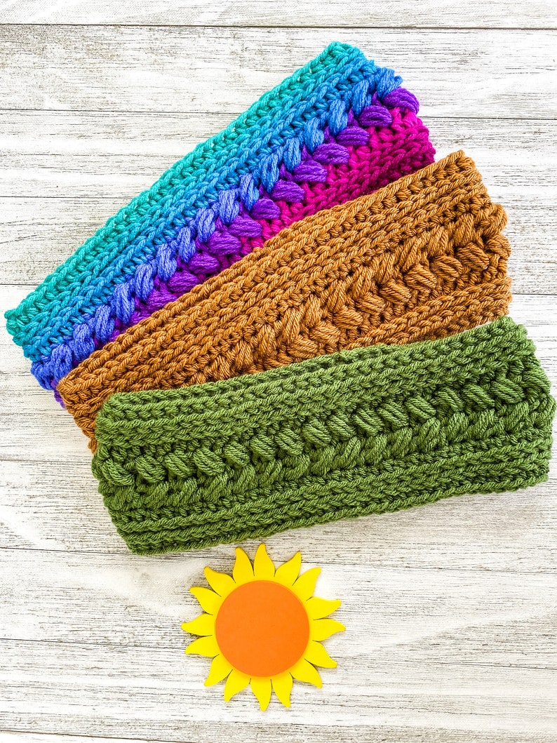 Riptide Ear Warmer/ Headband crochet pattern / Crochet Pattern / Quick and Easy crochet pattern / Ear Warmer Pattern / PDF Crochet Pattern image 3