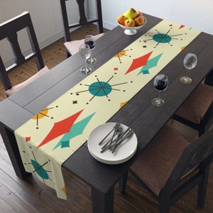 Atomic Retro Franciscan Mid Century Modern Table Runner