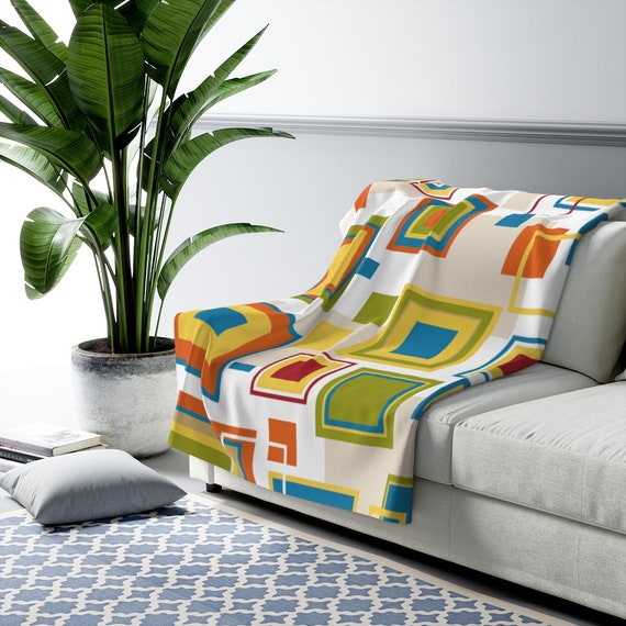 Green orange fleece blanket hot sale