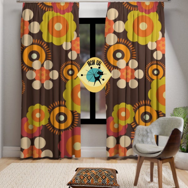 70s Curtains - Etsy