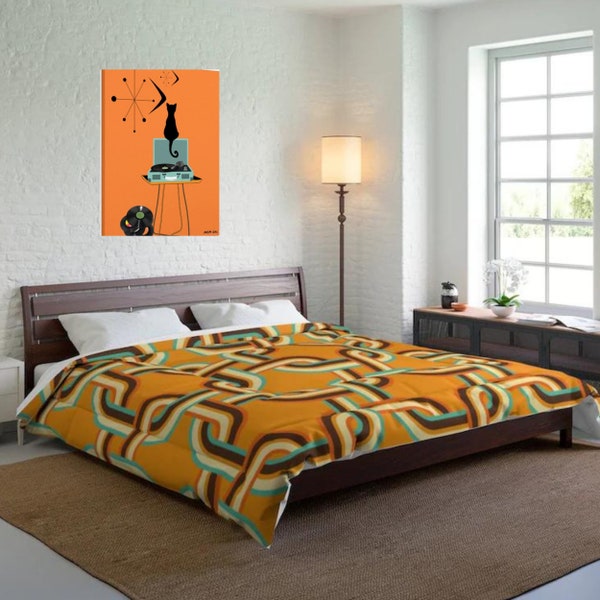 Orange Comforter Etsy
