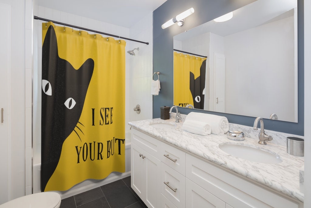Yellow And Black Bathroom