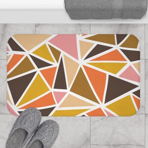 Retro Mid Century Moderno Baño Abstracto Mat | Etsy