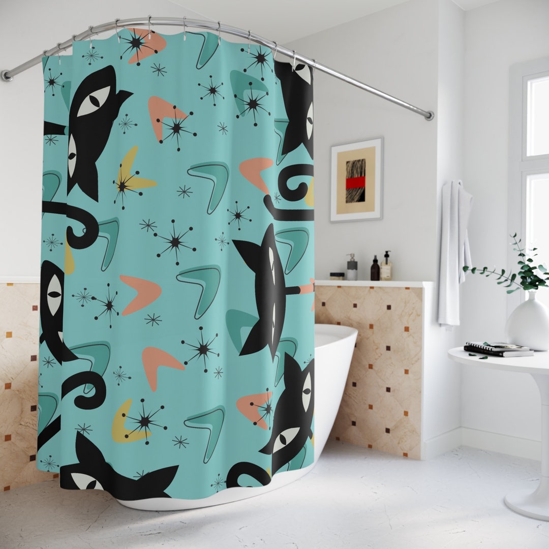 Atomic Cat, Kitschy Crazy Cat, Mid Century Modern, MCM Atomic Boomerang