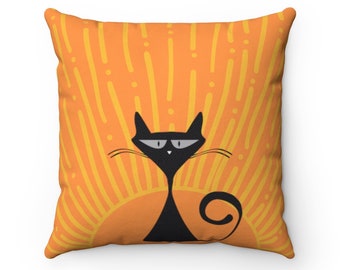 Multicolor 18x18 King of Tees 70s Vaporwave Vintage Black Cat Sunset Glasses Womens Retro Throw Pillow Multicolor 18x18 King of Tees 70s Vaporwave Vintage Black Cat Sunset Glasses Womens Retro Throw Pillow