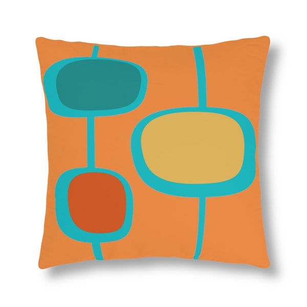 Teal and Orange Pillow Etsy