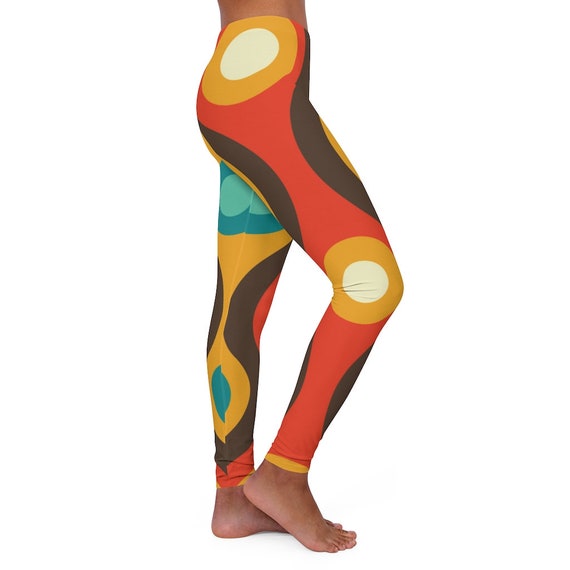Yoga Pants, Work Out Pantsretro Rad Chocolate Brown, Mustard Yellow, Teal,  Turquoise Blue Groovy 70's YOGA Women's Spandex Leggings -  Canada