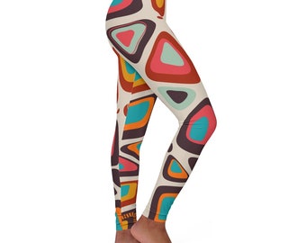 Retro Fun Comfy Funky Mid Century Modern Women's Spandex Leggings