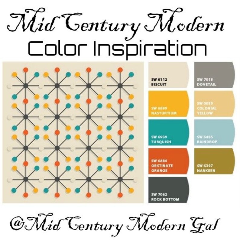 Abstract Mustard Yellow Cream and Minty Green Retro Mid Century Modern Spun Polyester Square Pillow