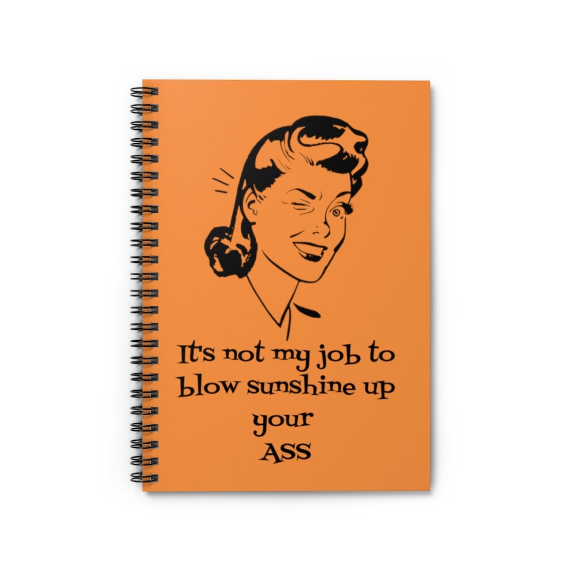 Snarky Funny Retro Spiral Notebook With Saying It's Not My Etsy