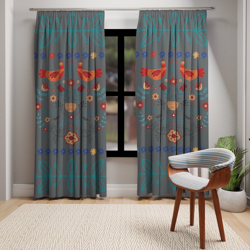Scandinavian Window Treatment - Etsy - Nordic Outside Window Treatment Ideas
