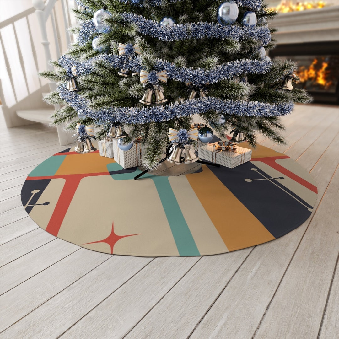 Mid Century Modern Christmas Tree Skirt 