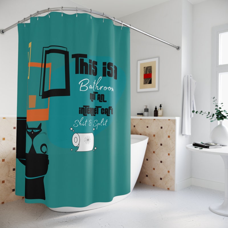 Funny Shower Curtain Etsy