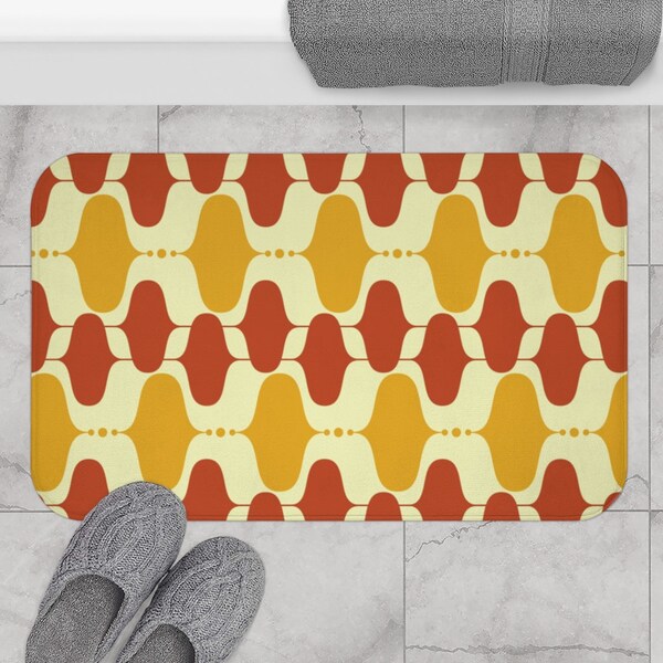 Burnt Orange Bath Mat Etsy