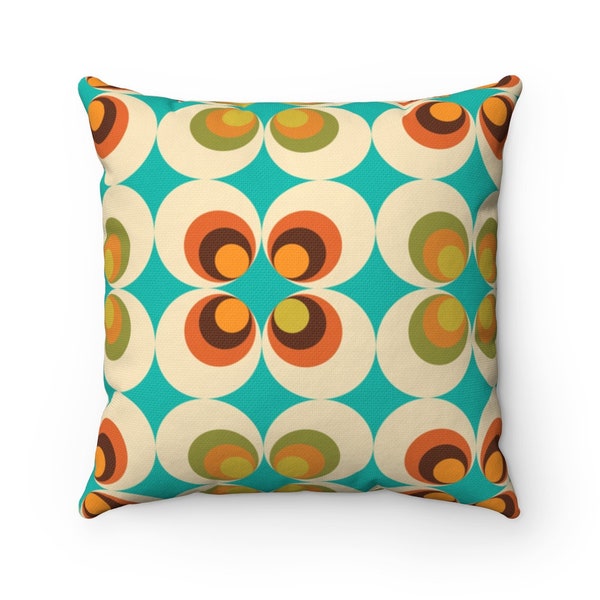 Teal Yellow Pillow Etsy