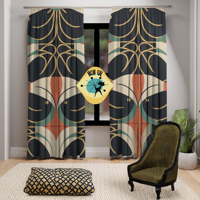 Art Deco Curtains - Etsy