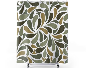 Olive Green Shower Curtain - Etsy