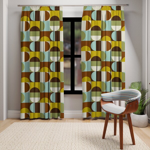 Mid Century Curtains - Etsy