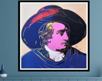 ANDY WARHOL "Goethe" Trial Screenprint- Diamond Dust 38x38" Rare Piece!