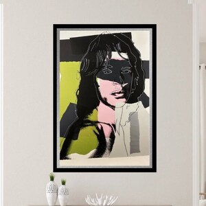 Druck in voller Größe- Andy WARHOL- "Mick Jagger" -F S # 145- Testdruck in voller Größe- Diamantstaub- Proof Edition-Höchste Qualität- Flach geliefert