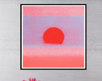 ANDY WARHOL "Sunset #54" Screenprint, Multicolor Proof (34 x 34 inches)