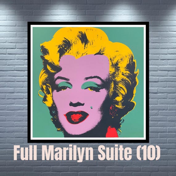 フルサイズの ANDY WARHOL - 10「マリリン モンロー」 - シルク