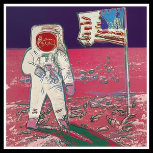 Andy WARHOL - "MOONWALK" - Tamaño completo - Serigrafía de prueba - Colores vibrantes - Cartón de museo - Máxima calidad - Envío plano