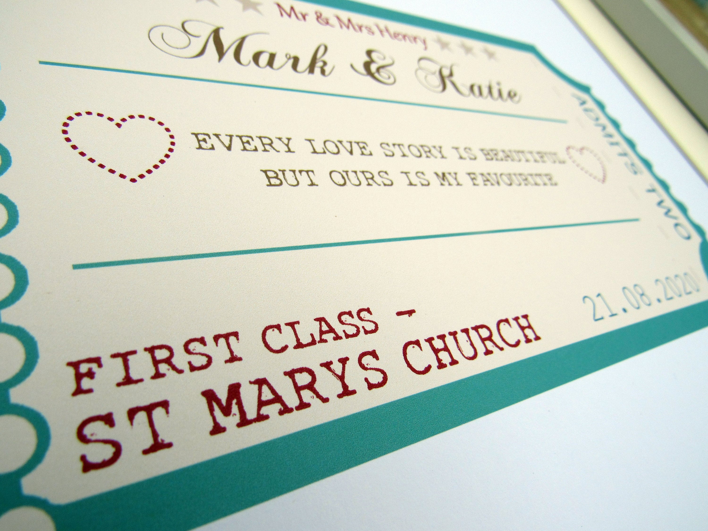 Personalised Wedding Print Wedding Gift Civil Ceremony Etsy