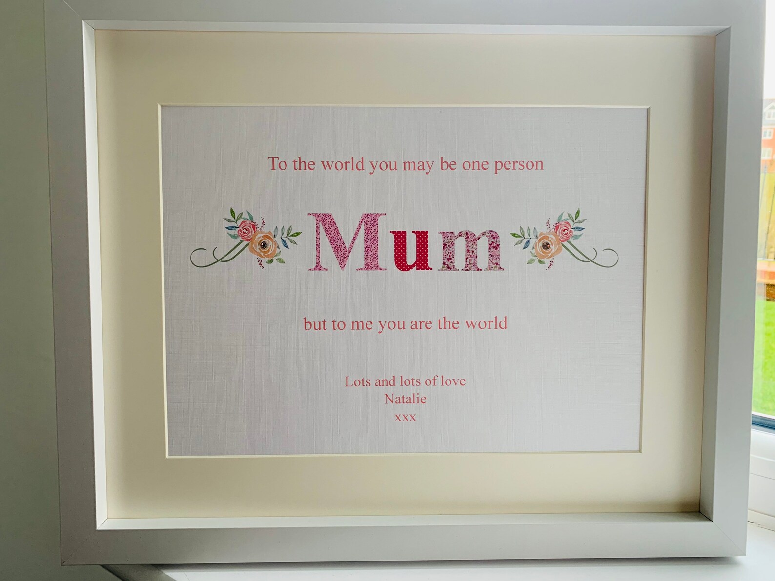 Mothers Day Frame Personalised Mum Print Birthday Gift for Etsy