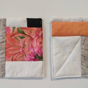 Fiery Floral Mug Rug Duo