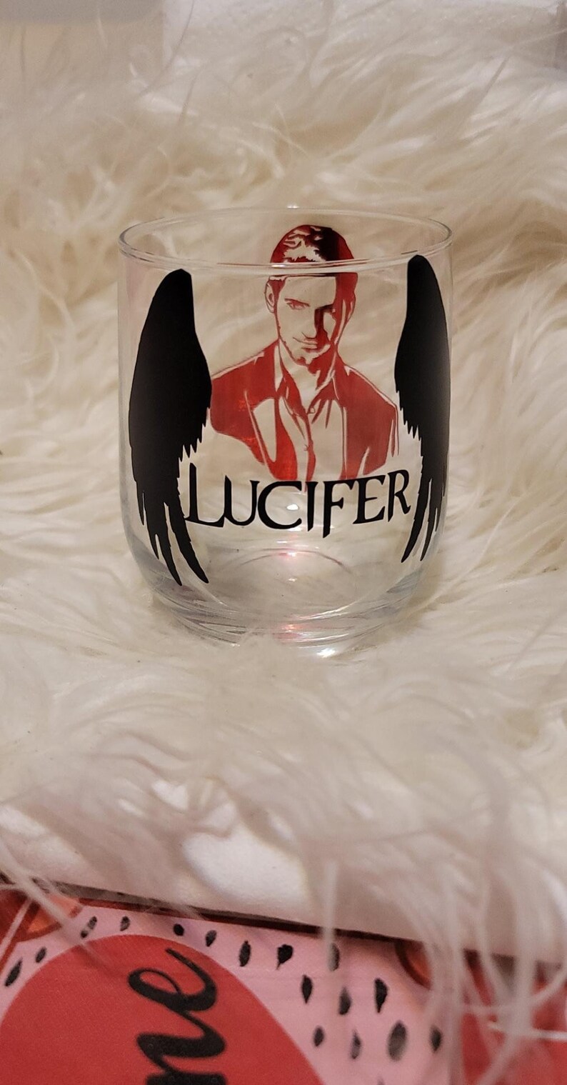 Lucifer stemless wine glass Etsy