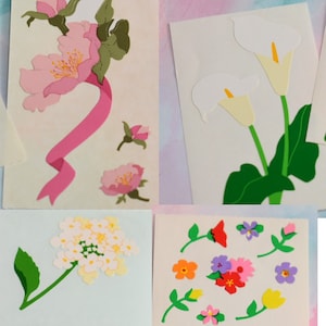 PICK ONE! Mrs. Grossman’s Easter calla lily, pink wedding, small garden flowers wedding flower mother&#39;s day stickers - Vintage 1990s