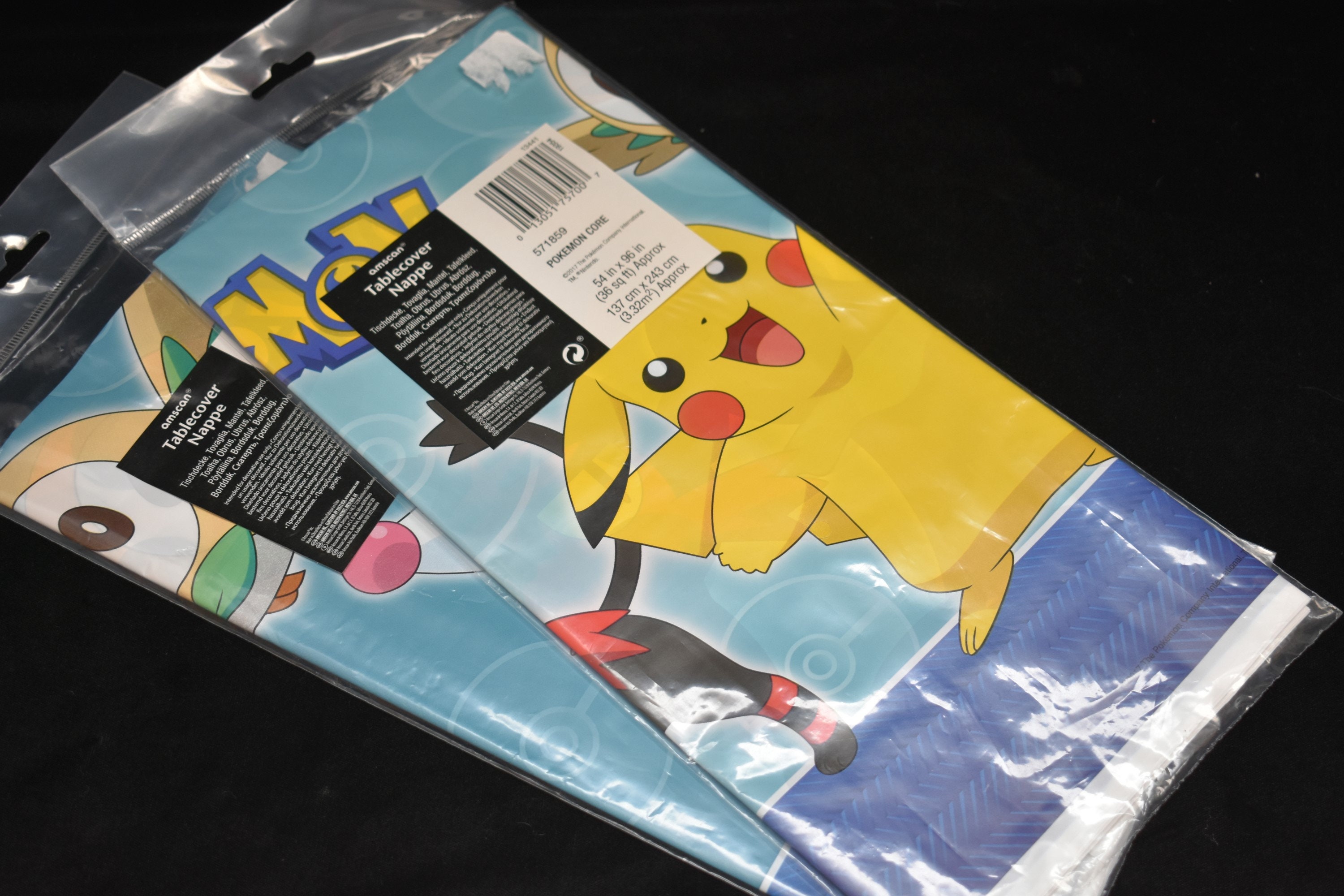 2 Pokemon Plastic Table Covers Birthday Decorations Party Supply Pikachu  54x96