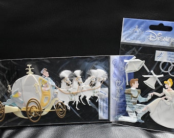 Disney Princess Cinderella collage sticker 3D pumpkin carriage proposal