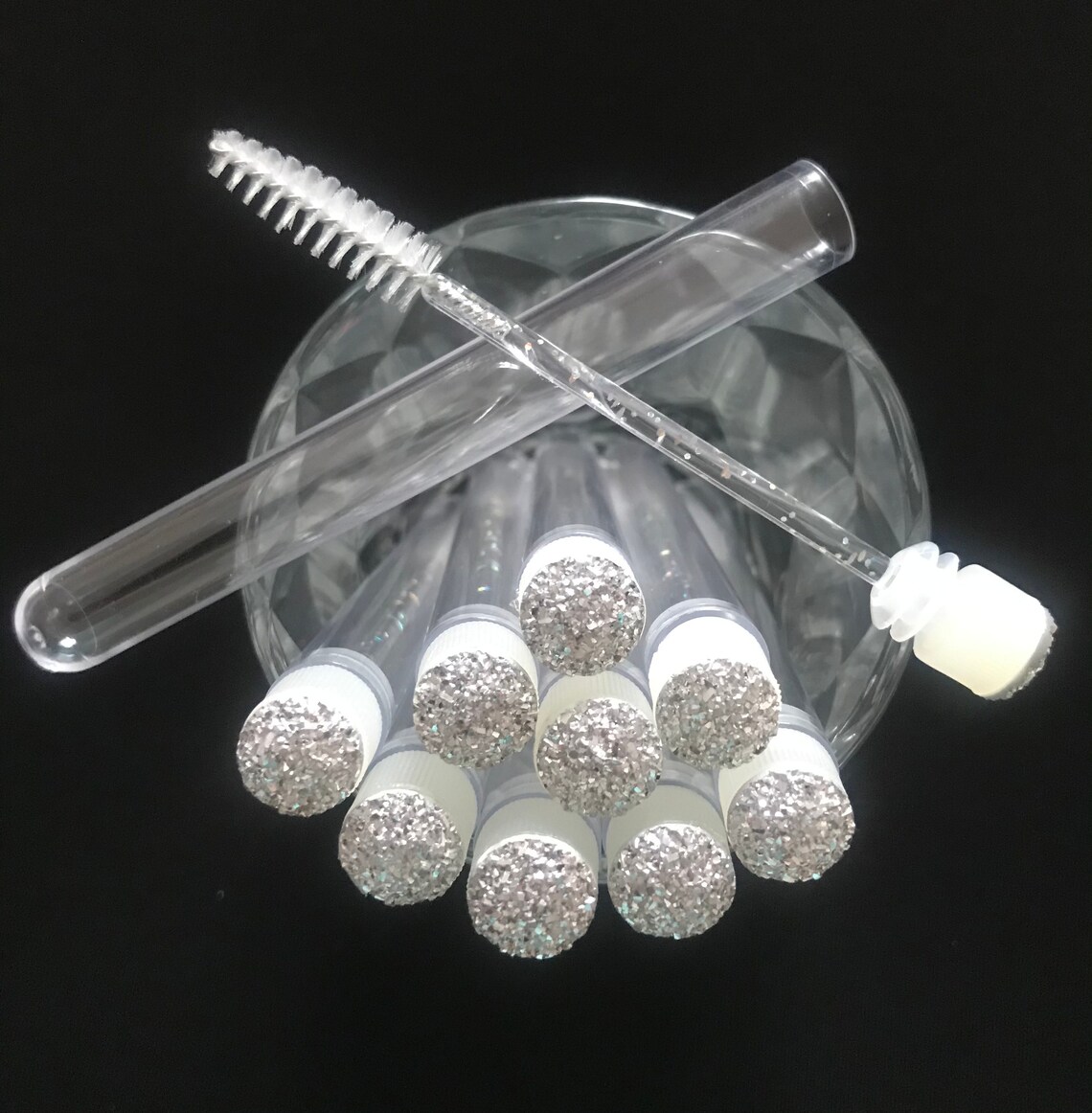 Silver Glitter Lash Extension Brush Spoolie Reusable Travel Etsy