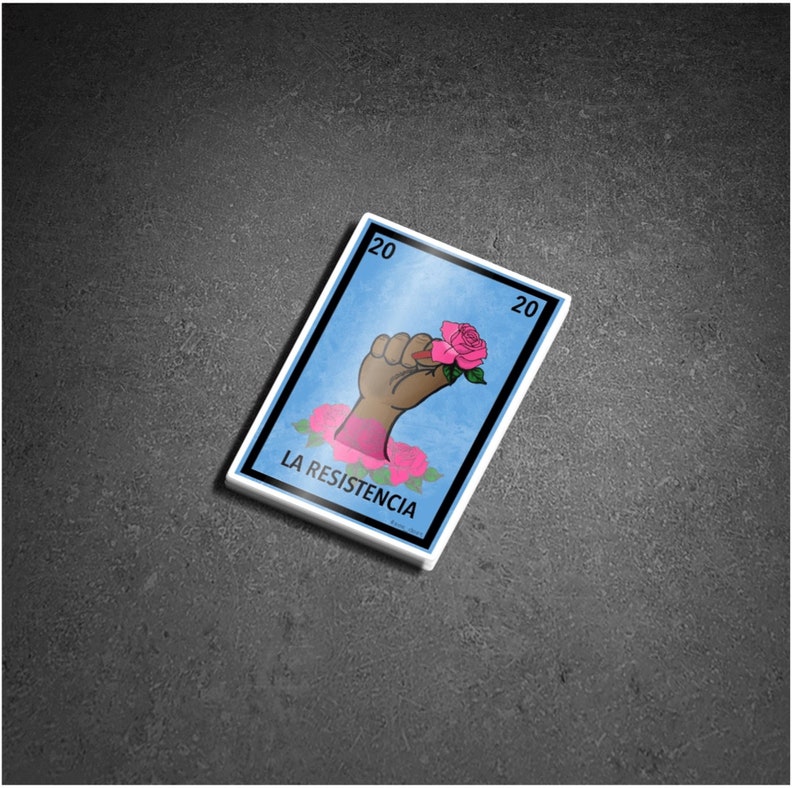 Abolish ICE La Resistencia Sticker Loteria Resistance