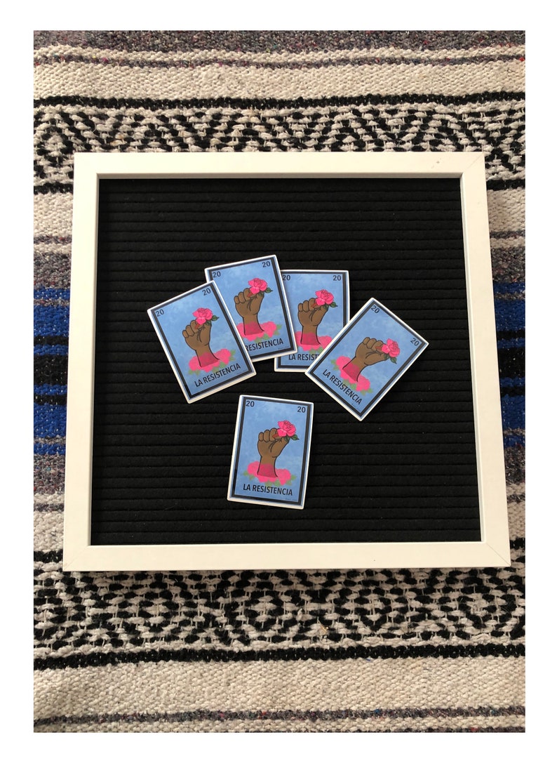 Abolish ICE La Resistencia Sticker Loteria Resistance