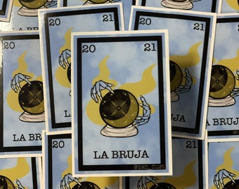 La Bruja Loteria Card Halloween sticker La Brujería Witch Vibes