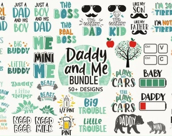 Daddy and Me Father's Day SVG and PNG Bundle/  Father's Day/ Sublimation / PNG files