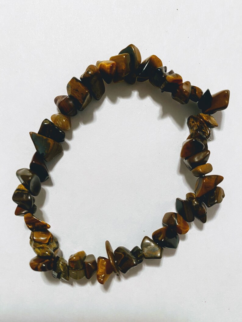 Healing irregular stone tiger/'s eye bracelet 7 inch